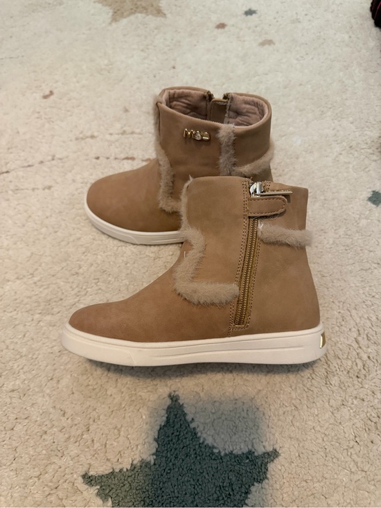 Mayoral Other - Mayoral Tan Faux-Shearling Zip Ankle Sneakers